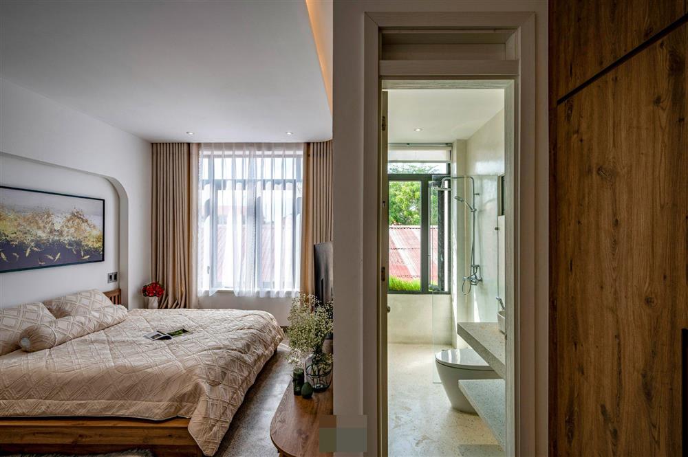 Tổ ấm của gia đình 3 thế hệ với không gian xanh và mảng tường gạch nung hoài cổ-31