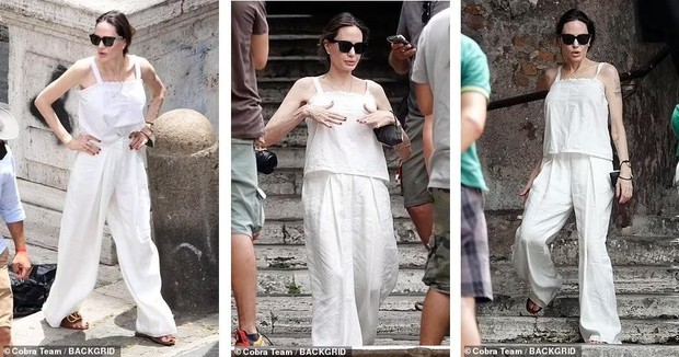 Angelina Jolie tái xuất rạng ngời trên phim trường, Pax Thiên chăm sóc mẹ tận tình-3