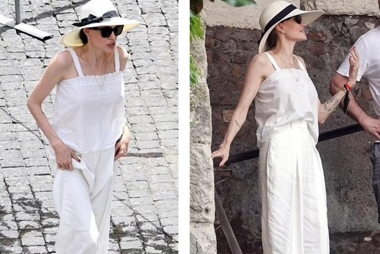 Angelina Jolie tái xuất rạng ngời trên phim trường, Pax Thiên chăm sóc mẹ tận tình