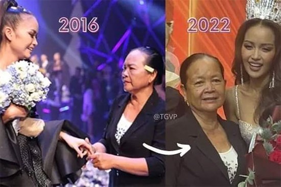 Hoa hậu Ngọc Châu nói gì về việc mẹ diện một bộ đồ trong hai lần con gái đăng quang?