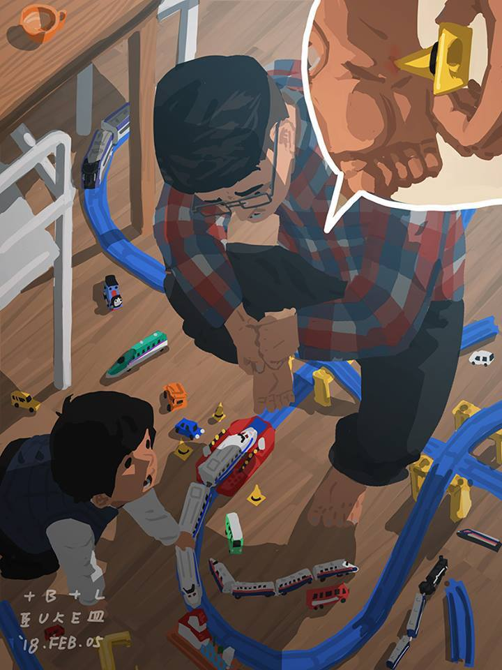 Những khoảnh khắc yêu thương của cha và con được diễn tả chân thực qua bộ tranh đầy cảm động: Cha thầm lặng, ít nói nhưng luôn yêu con theo cách của riêng mình-4