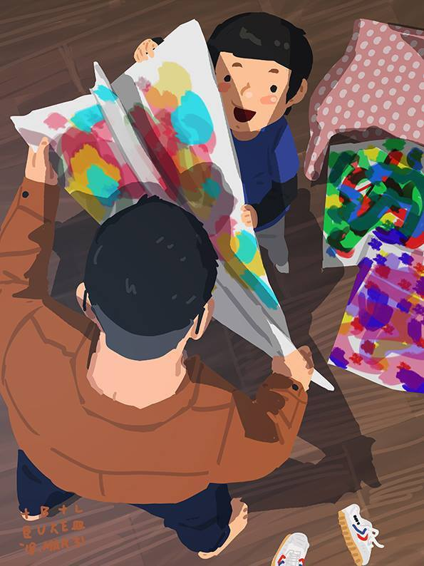 Những khoảnh khắc yêu thương của cha và con được diễn tả chân thực qua bộ tranh đầy cảm động: Cha thầm lặng, ít nói nhưng luôn yêu con theo cách của riêng mình-9