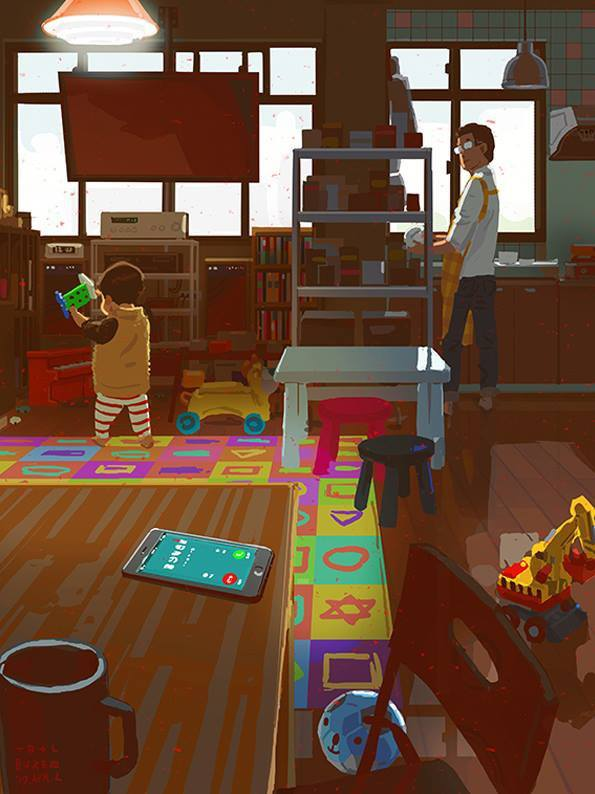 Những khoảnh khắc yêu thương của cha và con được diễn tả chân thực qua bộ tranh đầy cảm động: Cha thầm lặng, ít nói nhưng luôn yêu con theo cách của riêng mình-10