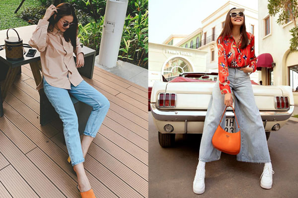 5 cách mặc áo sơ mi tối màu giúp chị em gầy đi, sang hơn chứ không bị già-19