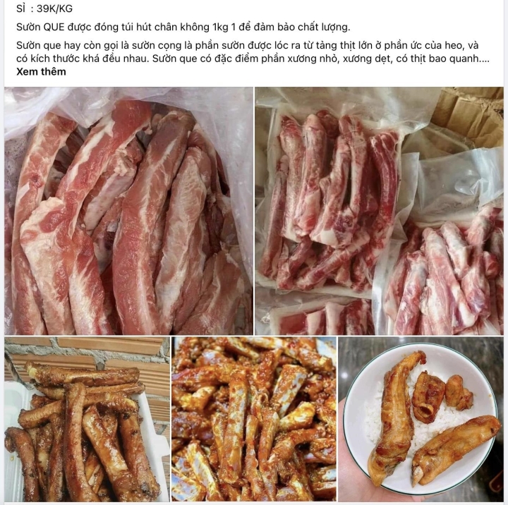 Sườn que siêu rẻ, chỉ từ 35.000/kg ngập tràn chợ mạng-1