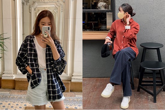 5 cách mặc áo sơ mi tối màu giúp chị em gầy đi, sang hơn chứ không bị già