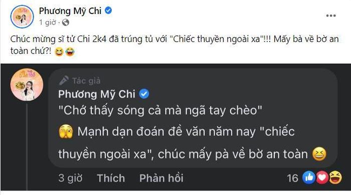 Phương Mỹ Chi đoán đúng đề thi Văn, netizen liền yêu cầu nữ ca sĩ đoán tiếp các môn thi còn lại-3