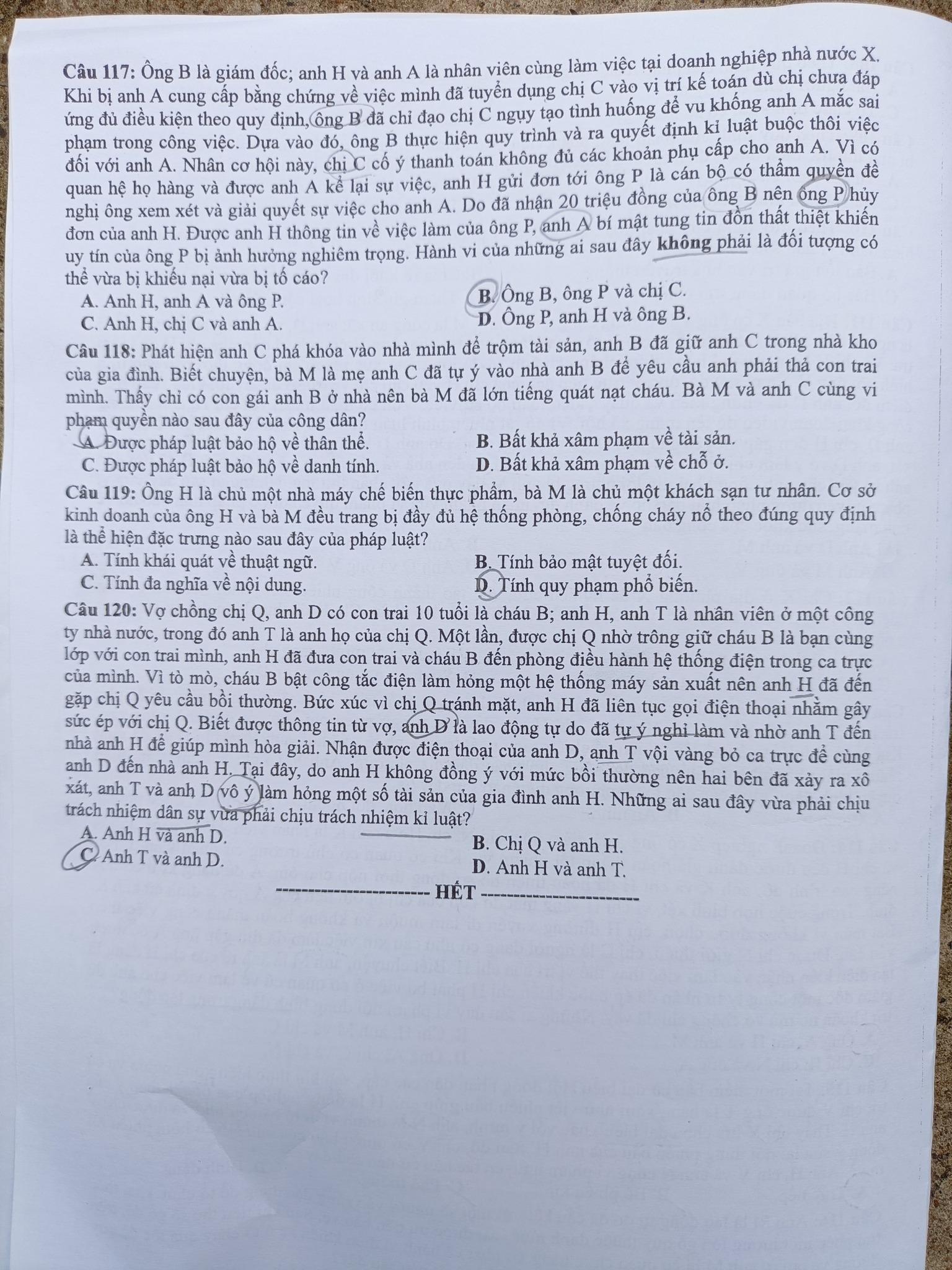 Đề thi môn Giáo dục công dân tốt nghiệp THPT 2022-3