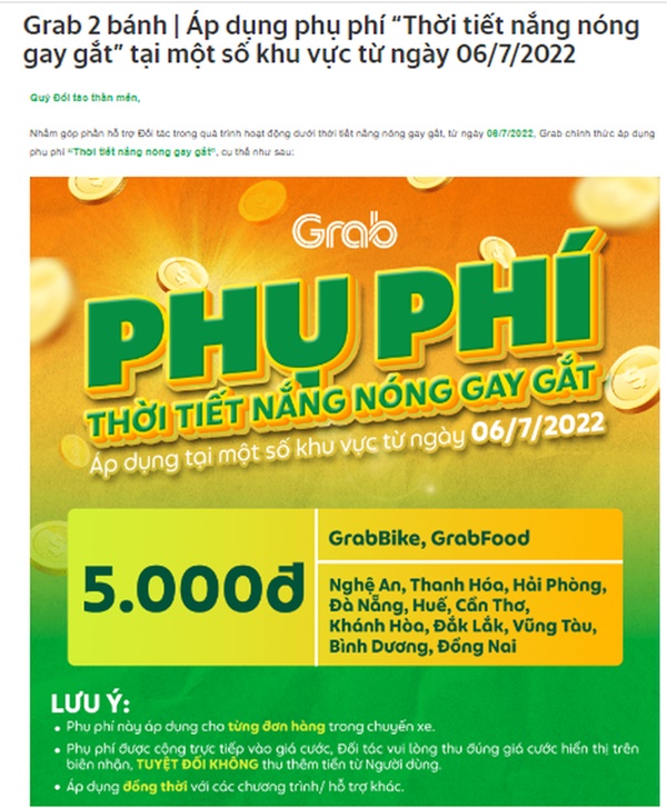 Thu phí nắng nóng, Grab nhận phản ứng từ hành khách: Cõng phí tắc đường, trời mưa, giờ lại thêm trời nắng?!-1