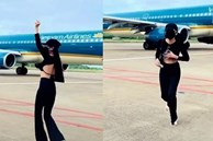 Clip gây phẫn nộ: Cô gái uốn éo, múa may ở sân đỗ khi máy bay đang di chuyển