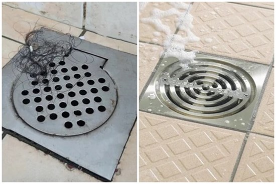 Cống thoát nước bị tắc vì tóc, đổ thứ này chỉ vài phút sau là sạch ngay, nước lại chảy ào ào