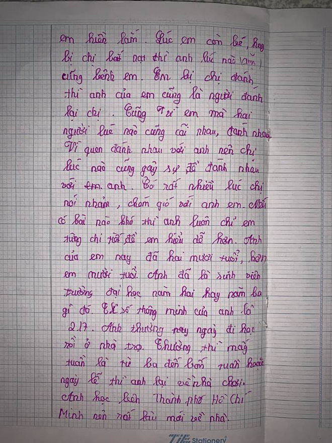 Tả anh trai bàn chân to, hay chém gió, có IQ cao hơn cả Einstein, bài văn của cô bé lớp 5 khiến dân mạng cười nắc nẻ-2