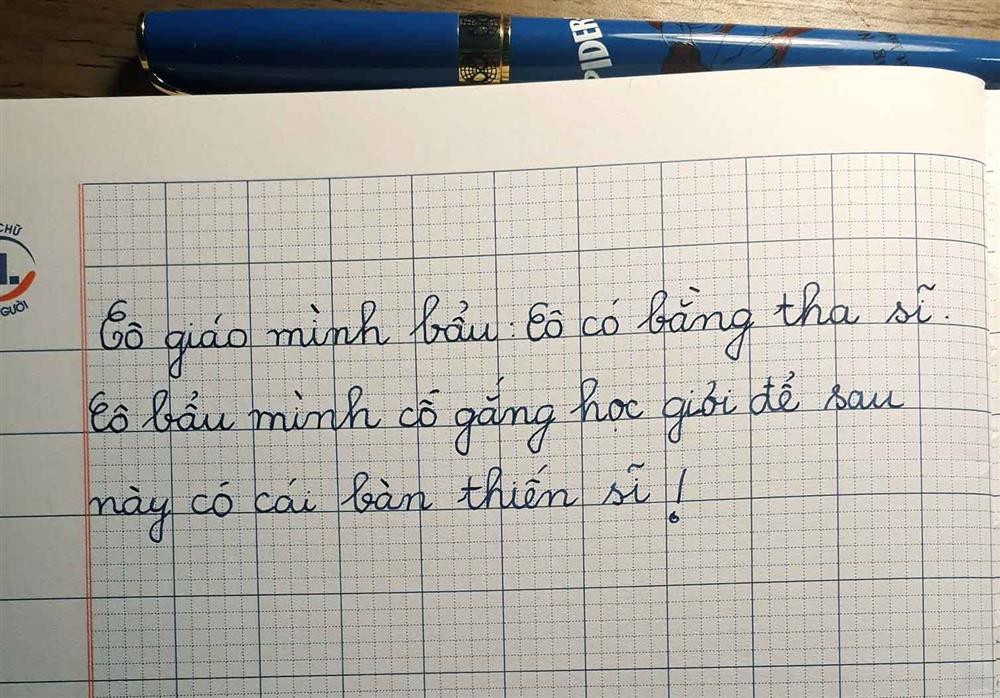 Yêu cầu tả người thân, cậu bé lớp 1 viết nguyên cả trang giấy nhưng người mẹ giật mình kêu viết lại còn dân mạng ôm bụng cười lăn-2