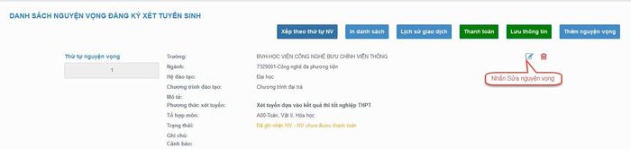 Cách đăng ký nguyện vọng xét tuyển đại học trên hệ thống của Bộ GD-ĐT-16