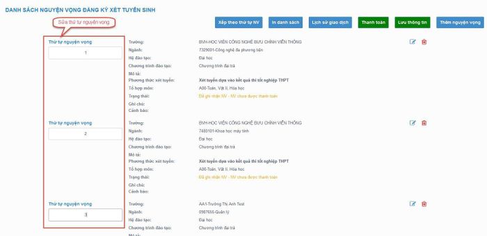 Cách đăng ký nguyện vọng xét tuyển đại học trên hệ thống của Bộ GD-ĐT-21