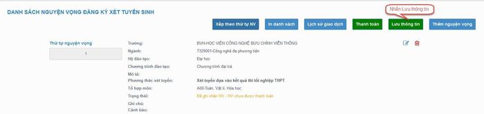 Cách đăng ký nguyện vọng xét tuyển đại học trên hệ thống của Bộ GD-ĐT-22