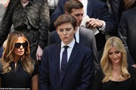 'Quý tử' út nhà Donald Trump xuất hiện trong đám tang vợ cũ của cha
