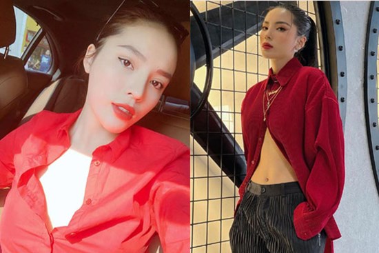 Hoa hậu Kỳ Duyên xử lý cao tay với mốt sơ mi buông cúc không phô phang