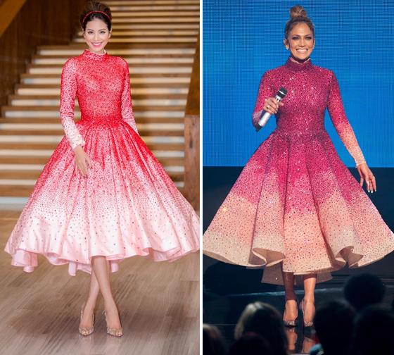 Phạm Hương vướng nghi vấn mặc váy nhái nhưng được khen hơn bản gốc-5