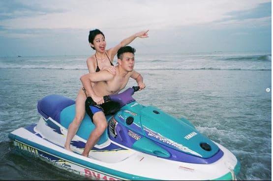 Hot girl tạp hóa Hàn Hằng phô vòng một căng tràn bờ khi diện bikini sánh vai cùng Huyme-3