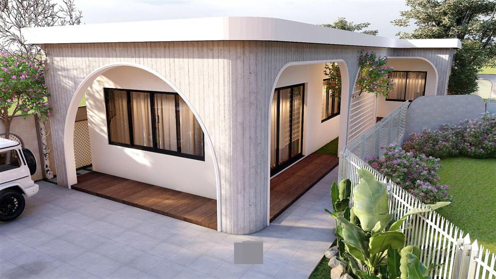 Nhà 1 tầng xây trên mảnh đất thắt eo, kiến trúc sư biến khuyết điểm thành lợi thế-5