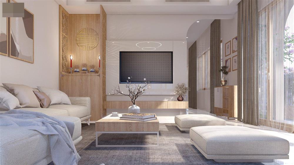 Nhà 1 tầng xây trên mảnh đất thắt eo, kiến trúc sư biến khuyết điểm thành lợi thế-10