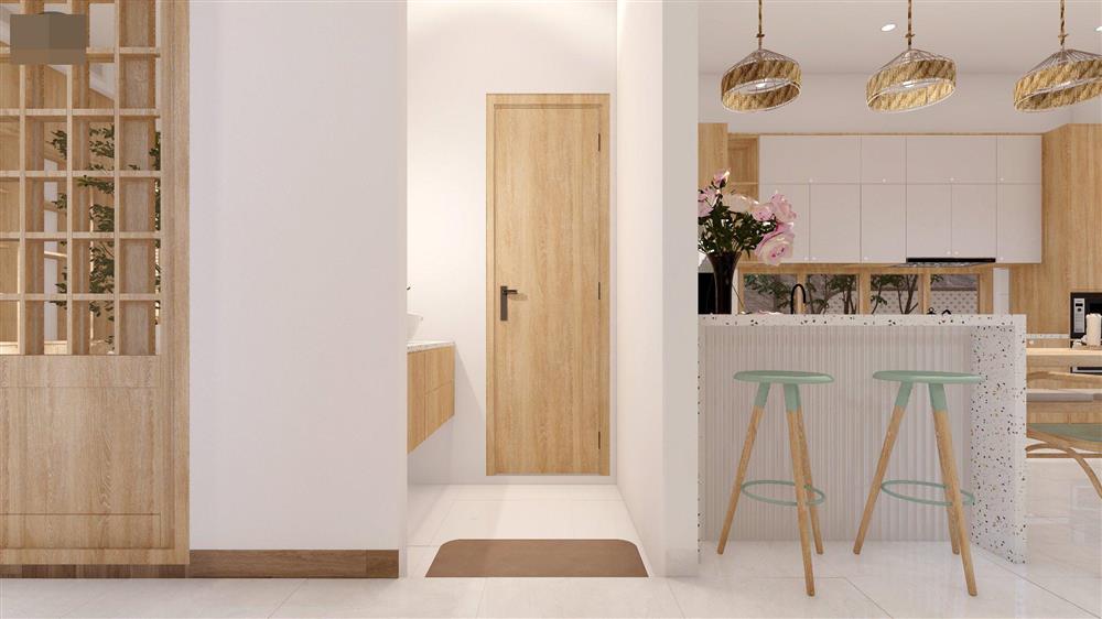 Nhà 1 tầng xây trên mảnh đất thắt eo, kiến trúc sư biến khuyết điểm thành lợi thế-20