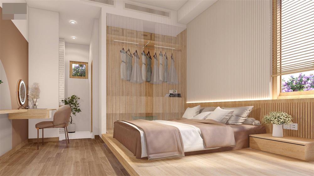 Nhà 1 tầng xây trên mảnh đất thắt eo, kiến trúc sư biến khuyết điểm thành lợi thế-23