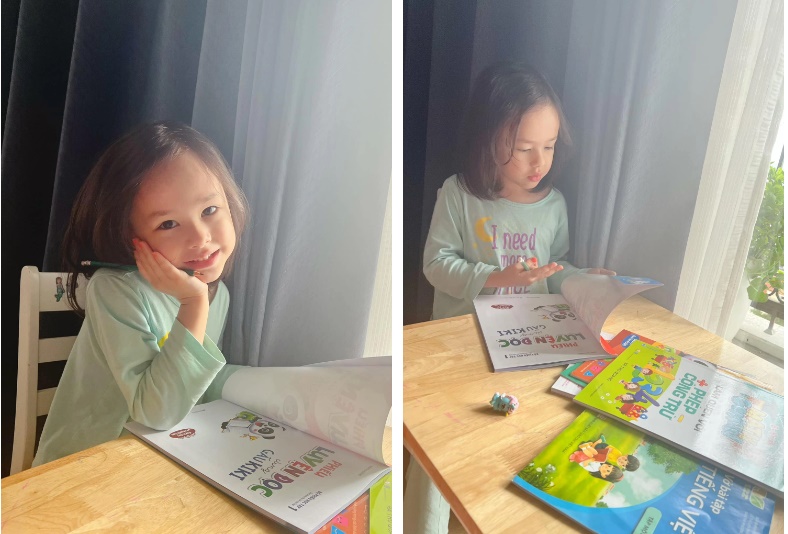 Lan Phương là cao thủ ngoại ngữ, giờ con gái cô mới 4 tuổi cũng đọc sách Tiếng Anh vanh vách: Nghe nữ diễn viên chia sẻ cách dạy con mà nể-1