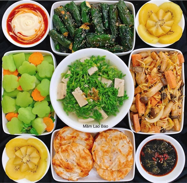 Mẹ đảm khoe mâm cơm chay tươm tất, hấp dẫn, ai cũng xuýt xoa khen đẹp không nỡ ăn-3