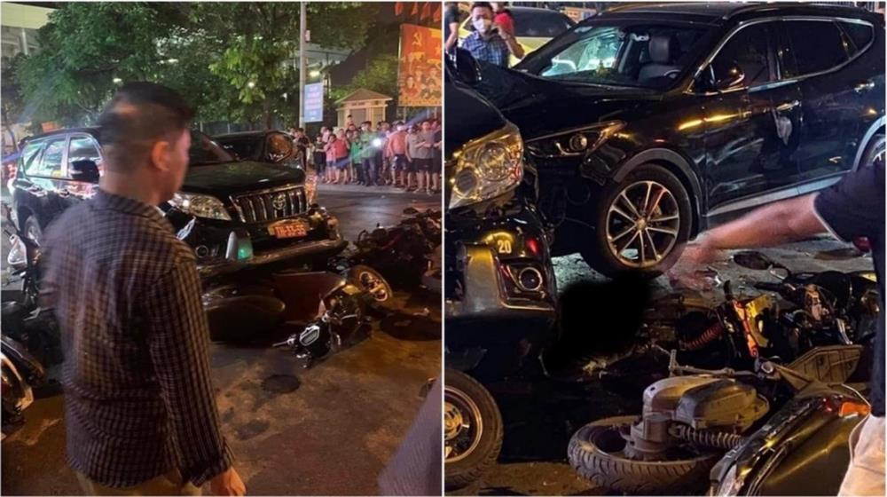 Camera hành trình vụ Santa Fe tông liên hoàn ở Hà Nội: 15 giây trước tai nạn-1