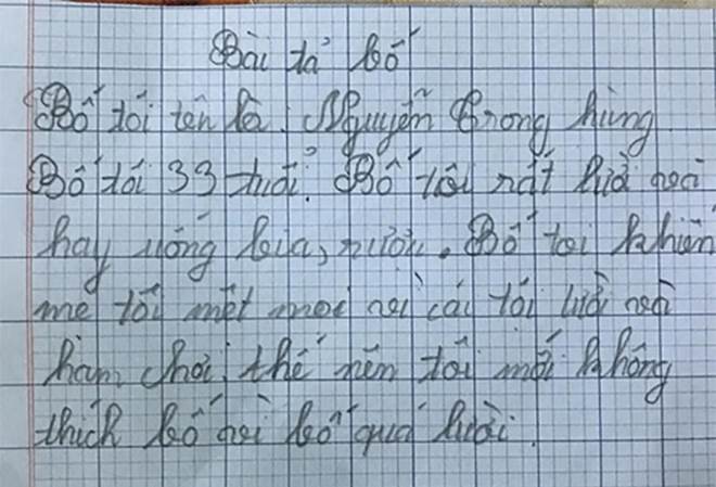 Bài văn dài đúng 4 câu khiến bố cạn lời, mẹ mát lòng mát dạ-2