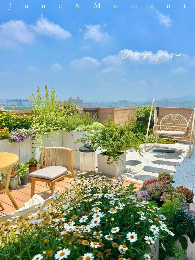Bất chấp lời khuyên từ bạn bè, cô gái độc thân chốt đơn” căn hộ ở tầng thượng với khu vườn đẹp như mơ-6