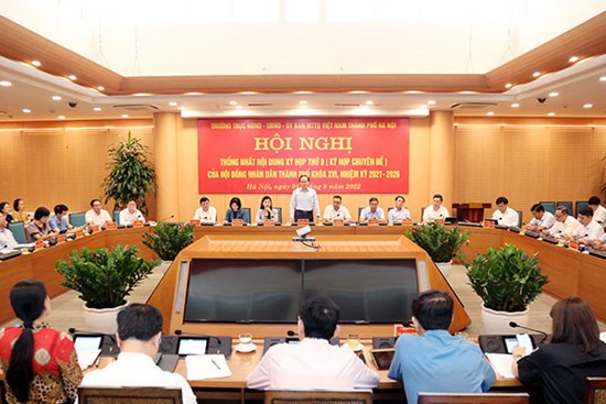 Thống nhất nội dung Kỳ họp thứ 9 - Kỳ họp chuyên đề HĐND Thành phố