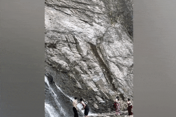 Clip: Đang cõng cháu trên lưng, người phụ nữ bị xe đẩy rơi trúng đầu-1