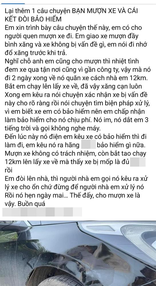 Nể bạn thân cho mượn ô tô, khổ chủ phải đi tận 12km lấy về và cái kết héo lời: Xăng thì cạn, xe thì móp-1