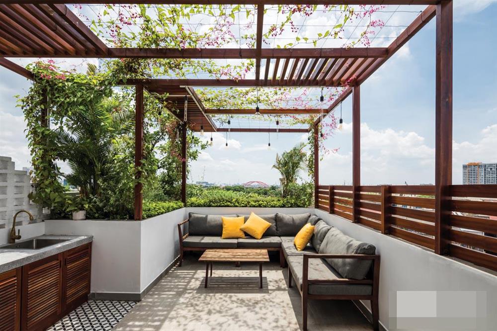 Nhà ống mang đậm phong cách resort với diện tích 4x22m-15