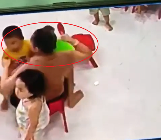 Xác minh clip bé trai 3 tuổi bị cô giáo hất cùi chỏ vào mặt-1