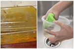 Dùng nước rửa chén với nước lã làm sạch hộp nhựa dính dầu mỡ là dại: Thêm 1 thứ này hộp nhựa sạch bong