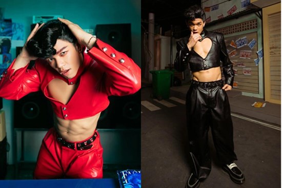Trọng Hiếu gây tranh cãi vì diện áo croptop nữ tính