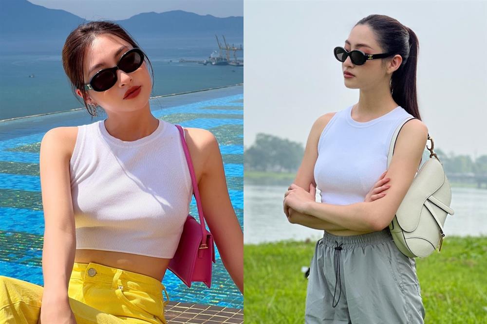 Nàng hậu tiết kiệm nhất Vbiz hẳn là Lương Thùy Linh khi rất chăm diện lại đồ cũ-9