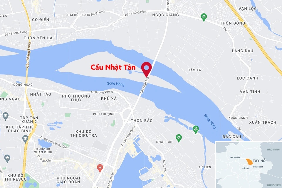 Thi thể người đàn ông dưới chân cầu Nhật Tân và xe Audi A6 bị bỏ lại-2