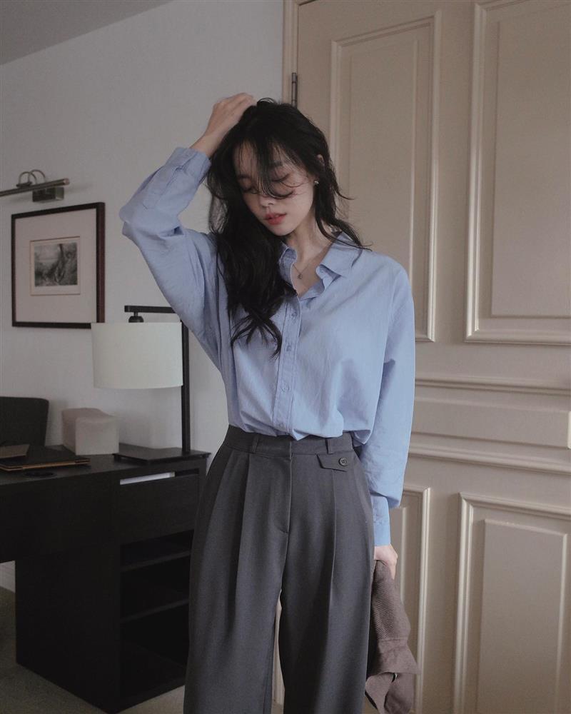 12 cách diện áo sơ mi + quần âu, nàng ngoài 30 áp dụng thì đảm bảo tinh tế-7
