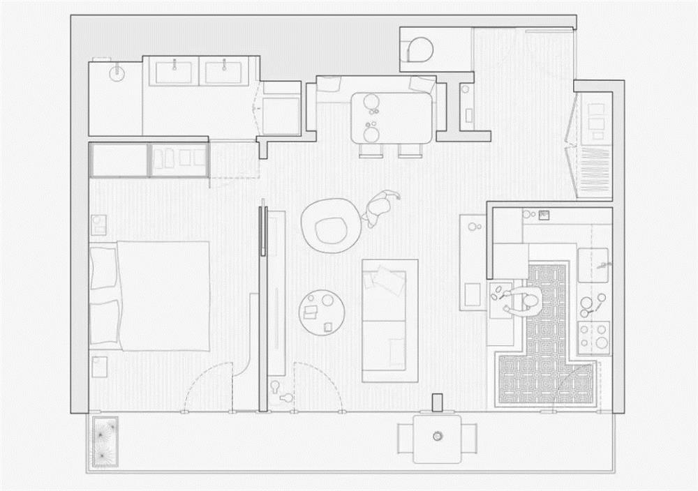 Căn hộ 50m² ngọt ngào đậm chất retro luôn ngập tràn ánh sáng của quý cô độc thân nước Pháp-1