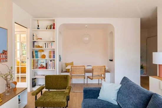 Căn hộ 50m² ngọt ngào đậm chất retro luôn ngập tràn ánh sáng của quý cô độc thân nước Pháp