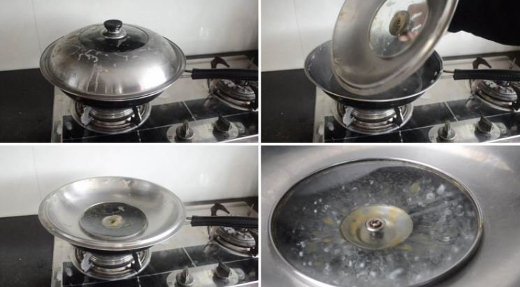 Nắp nồi bám bẩn lâu ngày, làm cách này là sạch bong, không phải cọ rửa vất vả-3