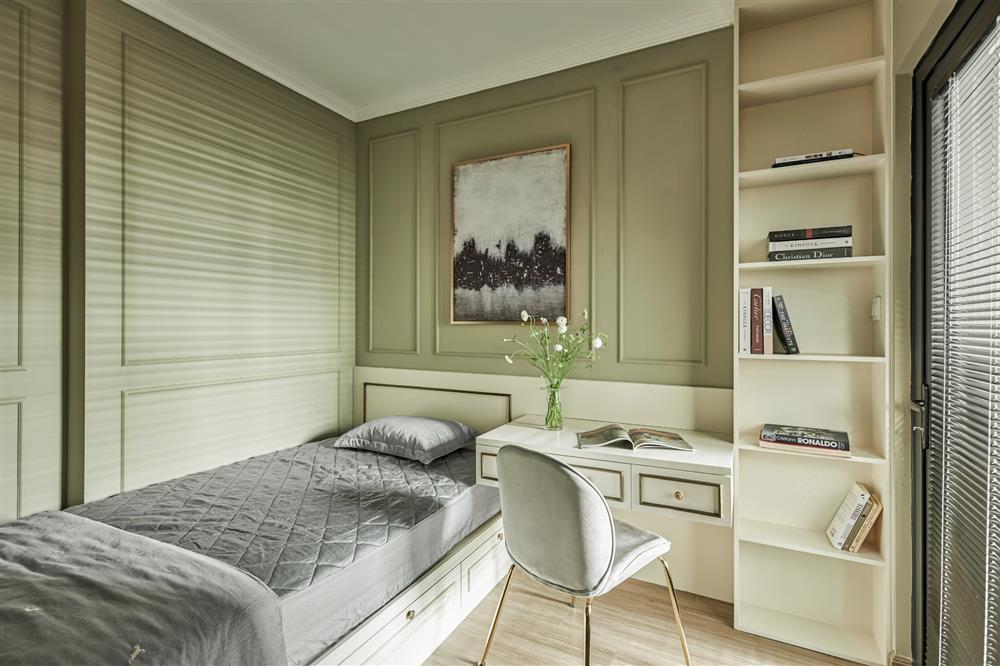 Căn hộ màu xám xanh cổ điển mà vẫn tân thời, cho tổ ấm thêm lãng mạn và bình yên-17