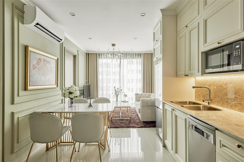 Căn hộ màu xám xanh cổ điển mà vẫn tân thời, cho tổ ấm thêm lãng mạn và bình yên-5