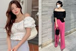 12 cách diện áo trễ vai từ phụ nữ Hàn vừa sang vừa thanh lịch