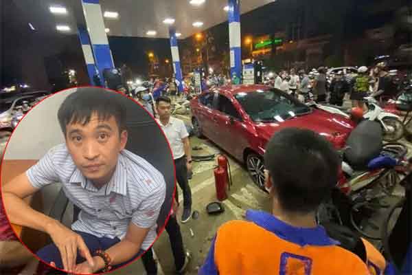 Khởi tố vụ án, tạm giữ hình sự tài xế say xỉn đại náo cây xăng đường Láng-4